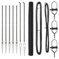 VidaXL Afrasteringspaal grijs 10 x 1,6 m (36 mm gaas) staal en pvc - thumbnail