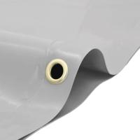 VidaXL Dekzeil 650 g/m² ø 2,6 m grijs - thumbnail