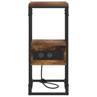 Nachtkastje Gerookt eiken 41.5 x 26 x 60.5 cm Bewerkt hout