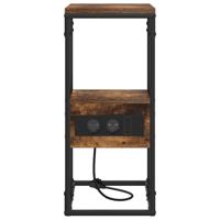 Nachtkastje Gerookt eiken 41.5 x 26 x 60.5 cm Bewerkt hout - thumbnail