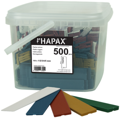 pgb-Europe - HAPAX assortment platte wiggen 22x95/500st - HAP051N00SET02M