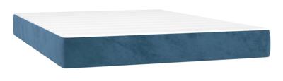 Boxspring met matras fluweel donkerblauw 90x200 cm