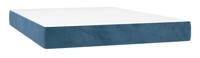 Boxspring met matras fluweel donkerblauw 90x200 cm - thumbnail