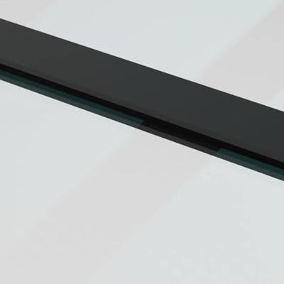 Schuifdeur met beslag 90x205 cm ESG-glas en aluminium - thumbnail