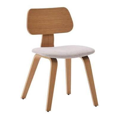Kave Home Gena eetkamerstoel chenille Beige poot eiken naturel Kave Home Gena eetkamerstoel chenille Beige poot eiken naturel