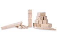 Kubb original rubberhout met rode koning - thumbnail