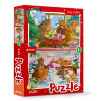 Rebo christmas bears - puzzel 2 x 24 st - thumbnail
