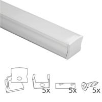 Led strip profiel breed opbouw hoog 2 meter - thumbnail