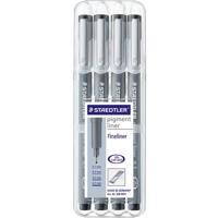 Staedtler fineliner Pigment Liner opstelbare box met 4 stuks (0,1 - 0,3 - 0,5 en 0,7 mm) - thumbnail