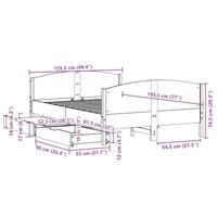 Bedframe zonder matras massief grenenhout wit 120x190 cm - thumbnail