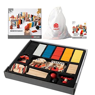 Dorjee Houten Dominostenen Rally 115-delig Dorjee Houten Dominostenen Rally 115-delig