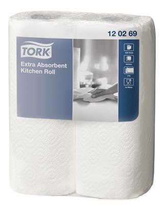 Keukenrol Tork Premium 2-laags 64 vel wit 120269