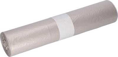 Deiss vuilniszak 120 l, ft 70 x 110 cm, transparant, HDPE, rol van 25 stuks