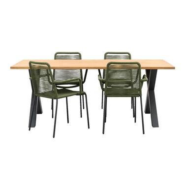 Le Sud tuinset Lunas Lorraine - olijfgroen - 5-delig