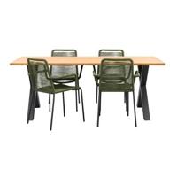 Le Sud tuinset Lunas Lorraine - olijfgroen - 5-delig - thumbnail