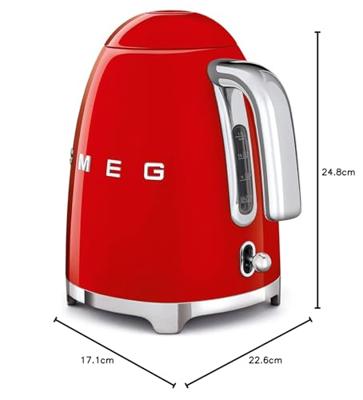 Smeg KLF03RDEU retro 50&apos;s style waterkoker, rood - thumbnail