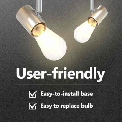 VidaXL Plafondspot met schijnwerpers nikkel 38 x 6,5 x 11,5 cm metaal