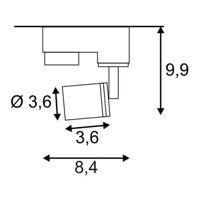 SLV PURI 230V-railsysteem lamp GU10 Wit - thumbnail