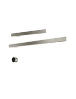 Hotbath &MORE set van 2 rails RAS80 SQUARE 80 en RAS50 SQUARE 50 cm met separate schakelaar en inbouw element Geborsteld Nikkel (RAS50+RAS80GN) - thumbnail