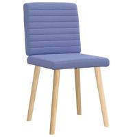 Eetkamerstoelen 2 st stof jeansblauw - thumbnail