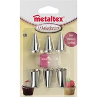 Metaltex Dolceforno 6 RVS spuitmondjes - thumbnail