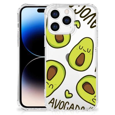 Apple iPhone 14 Pro Max Stevig | Bumper Hoesje | Avocado Singing