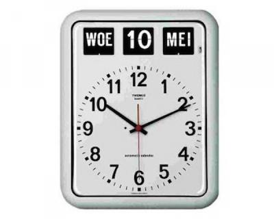 Kalenderklok groot analoog BQ-12A | Wit | Senioren klok | Dementie klok | Dag, datum en tijdsaanduiding | Twemco | WWV619050 Kalenderklok groot analoog BQ-12A | Wit | Senioren klok | Dementie klok | Dag, datum en tijdsaanduiding | Twemco | WWV619050