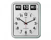Kalenderklok groot analoog BQ-12A | Wit | Senioren klok | Dementie klok | Dag, datum en tijdsaanduiding | Twemco | WWV619050 - thumbnail