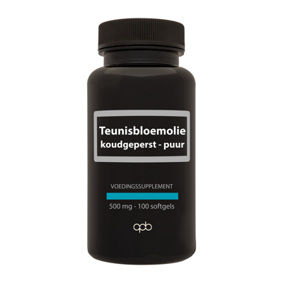 APB Holland Teunisbloemolie koudgeperst puur 500mg 100 Softgels APB Holland Teunisbloemolie koudgeperst puur 500mg 100 Softgels