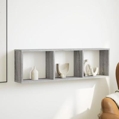 Wandkast 100x16x30 cm bewerkt hout grijs sonoma eikenkleurig Wandkast 100x16x30 cm bewerkt hout grijs sonoma eikenkleurig