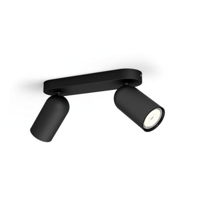 Philips OpbouwspotPongee 2-lichts zwart - 5058230PN