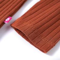 Kindershirt met lange mouwen 116 cognackleurig - thumbnail