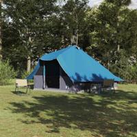 Tipi Tent met dak met opslag Blauw 358 x 296 x 258 cm taft - thumbnail