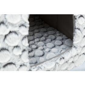 TRIXIE KATTENMAND IGLO MILA PLUCHE WIT / GRIJS 32X32X42 CM