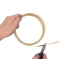 Vaessen Creative • aluminiumdraad embossed plat 5mmx1mmx5m light gold - thumbnail