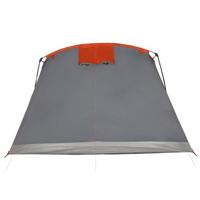 Tunneltent 10-persoons waterdicht grijs en oranje - thumbnail