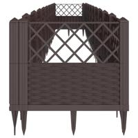 Plantenbak met pinnen 363,5x43,5x43,5 cm polypropeen bruin - thumbnail