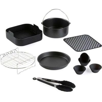 Airfryer accessoires - DOMO - 12 stuks - Zwart