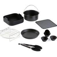 Airfryer accessoires - DOMO - 12 stuks - Zwart - thumbnail