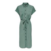 ONLY blousejurk met ceintuur groen - thumbnail
