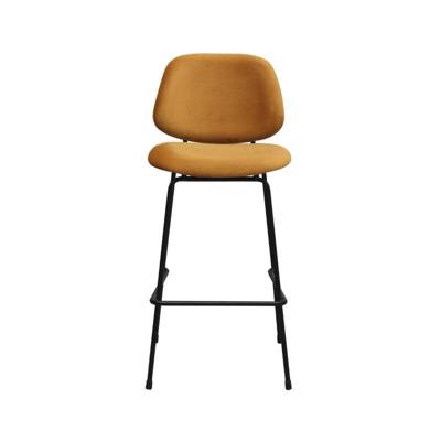 LABEL51 Barkruk Bello - Oker - Fluweel - Hoog