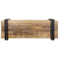 Wandschap 90x33x45 cm massief ruw mangohout - thumbnail