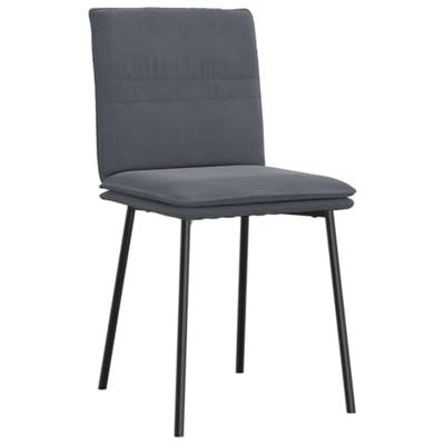 Eetkamerstoelen 2 st fluweel donkergrijs