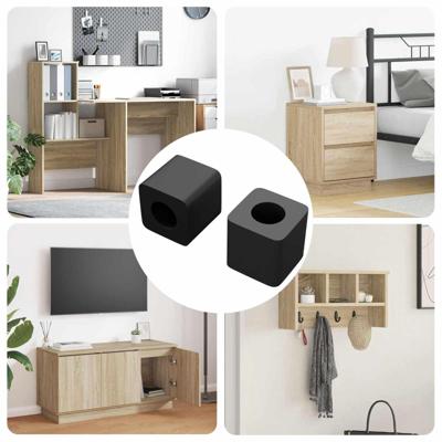 Ladehouder 2 pcs Zwart 15 x 15 x 15mm PP Copolymeer