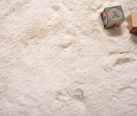 Tapeso Kindervloerkleed schaap - Fluffy wit - 55x80 cm - thumbnail