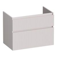 Brauer Delight Wavy - Onderkast - 80 cm - met 2 Softclose Lades Greeploos en 1 Sifon Uitsparing - Mat Zand - thumbnail