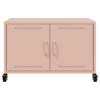 Tv-meubel 68x39x43,5 cm koudgewalst staal roze - thumbnail