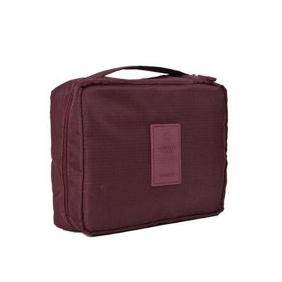 2 PC'S handige reizen cosmetische make-up toilettas geval Wash organisator opbergetui Bag (wijn rood)