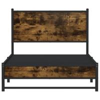 Bedframe zonder matras metaal gerookt eikenkleurig 107x203 cm - thumbnail
