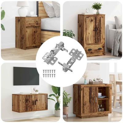 VidaXL Scharnier 2 pcs nikkel 139 x 64,1 x 10 mm ijzer